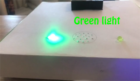 The green light on the base station
