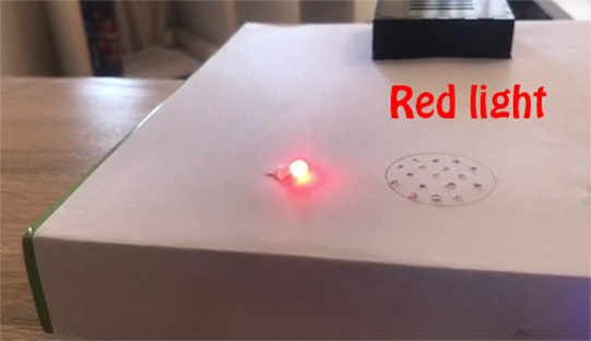 The red light on the base station