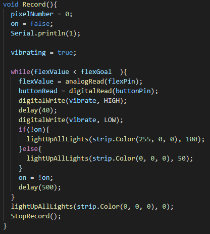 code - arduino record function