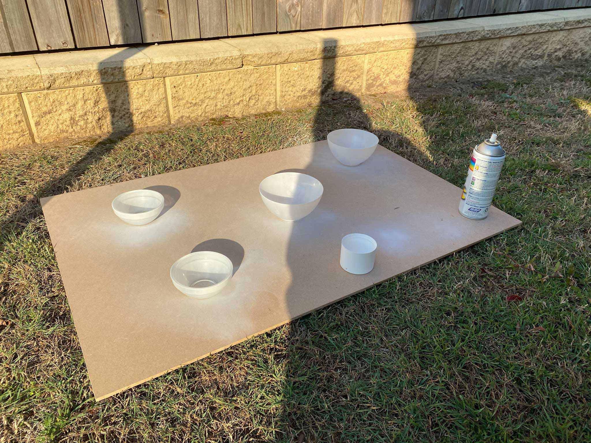 Spray Painting the Bowls