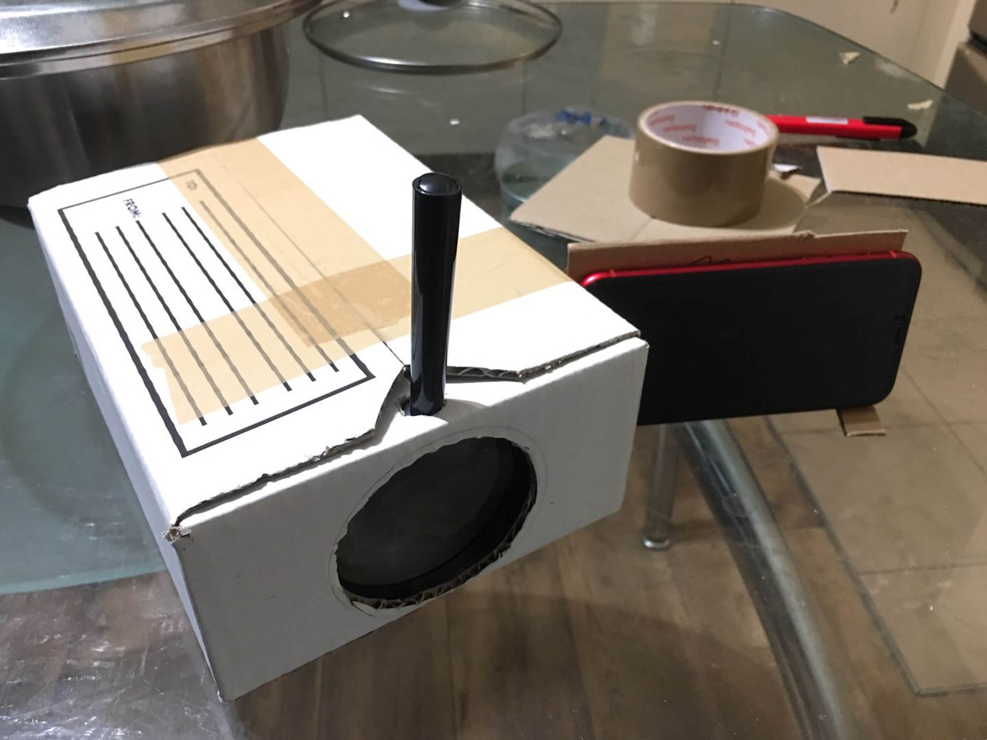 The homemade projector